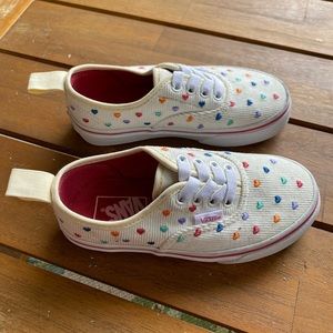 Girls Vans | Embroidered Hearts | Size 12 | New Never Worn
